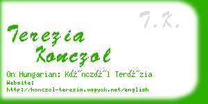 terezia konczol business card